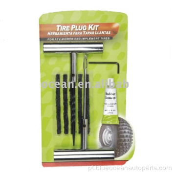 Kit de ferramenta de reparo de pneu de pneu de aço de plugger T